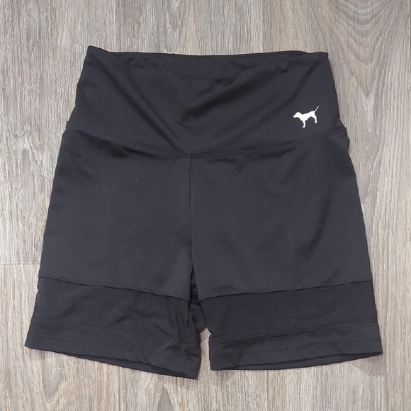 PINK Victoria's Secret Pants - Victoria's Secret Pink Ultimate Black Women's Biker Mesh Shorts